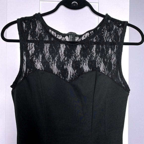 Forever 21 Black Lace Mini Dress - Small - Picture 6 of 8